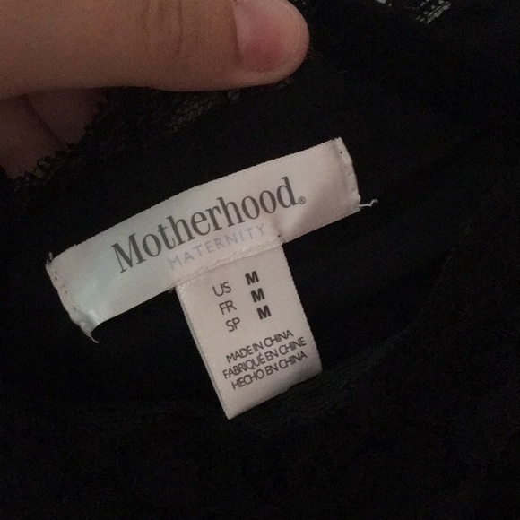 Motherhood Maternity Lace Dress with Belt - Picture 2 of 5